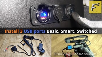 3 types of car USB ports to install & How to hardwire these fast, smart & basic USB chargers to car