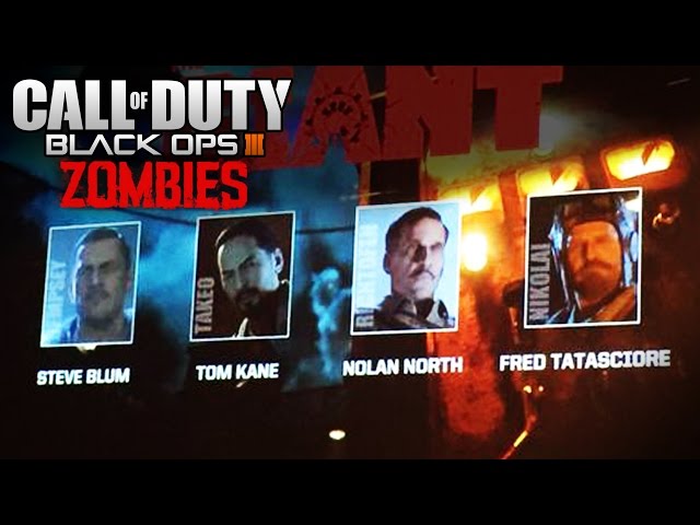 call of duty black ops zombies characters names