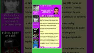 Abraham, García, Rebollo y Puelles En el recuerdo en la memoria #eta #terror