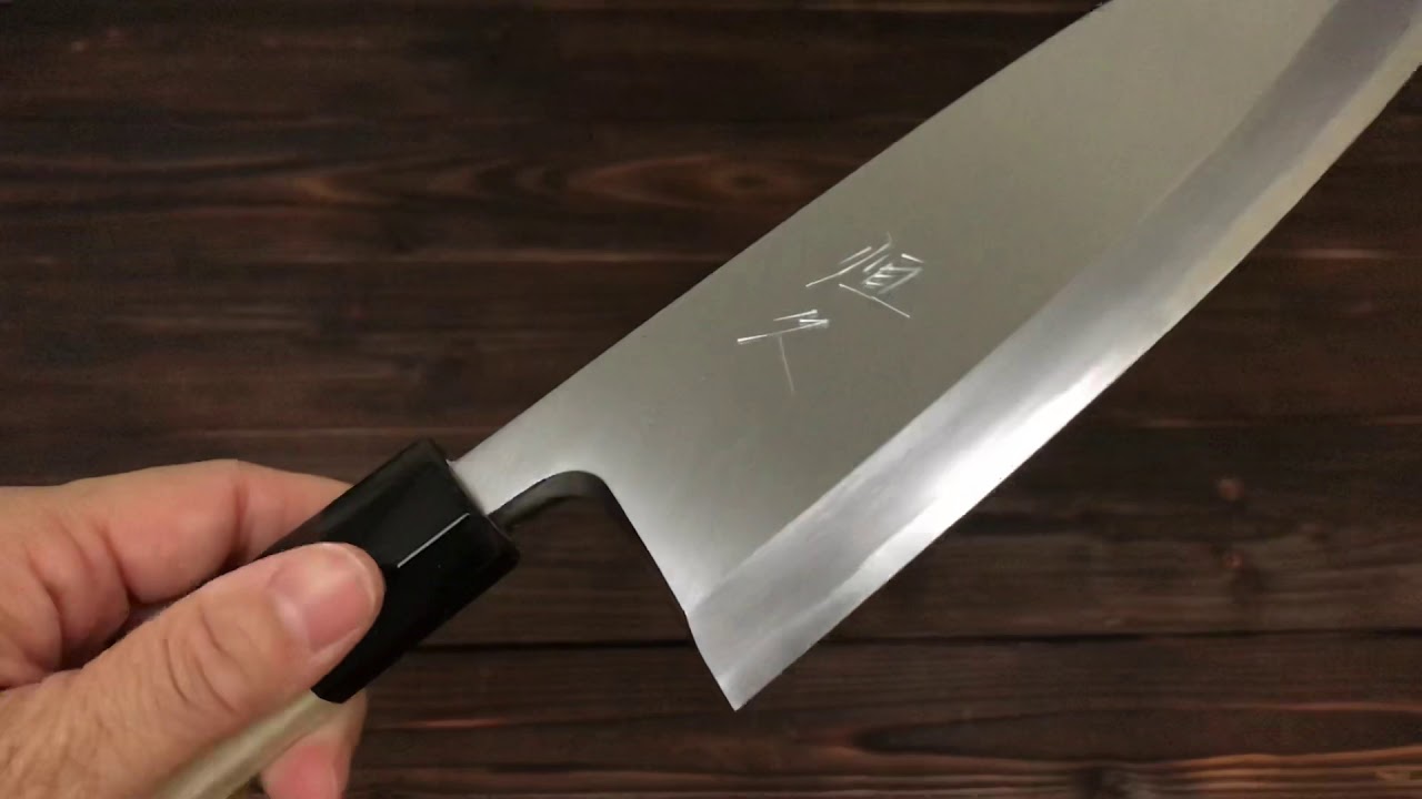 【新品】白ニ鋼　出刃包丁 6寸 180mm 本水牛八角朴柄 新品】白ニ鋼出刃包丁 6寸 180mm 本水牛八角朴柄