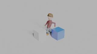 Blender A Man in Matrix Animation