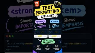 HTML Text Formatting Explained 🔥 | strong vs em | HTML for Beginners