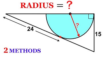 Calculate the Radius of the semicircle | Two Methods | (Math skills explained) | #math #maths