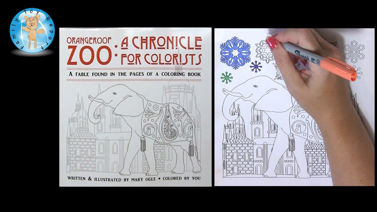 Orangeroof Zoo A Chronicle for Colorists by Mary Ogle Coloring Book Elephant - Family Toy Report