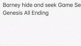 Barney Hide And Seek Game Sega Genesis All Ending