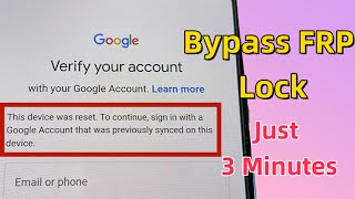 This Device Was Reset To Continue Sign in With a Google Account Previously Synced On This Device screenshot 5
