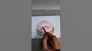 Donut 🍩 watercolor painting tutorial