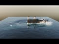 Titanic Sinks In The Daytime CELL FLUIDS RENDER 