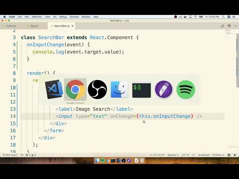 7.6  Creating Event Handlers | Modern React with Redux [2019 Update]