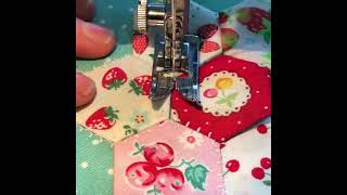Pretty little stitches on hexies with your sewing machine