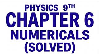 Numericals chapter 6  physics  class 9 new book