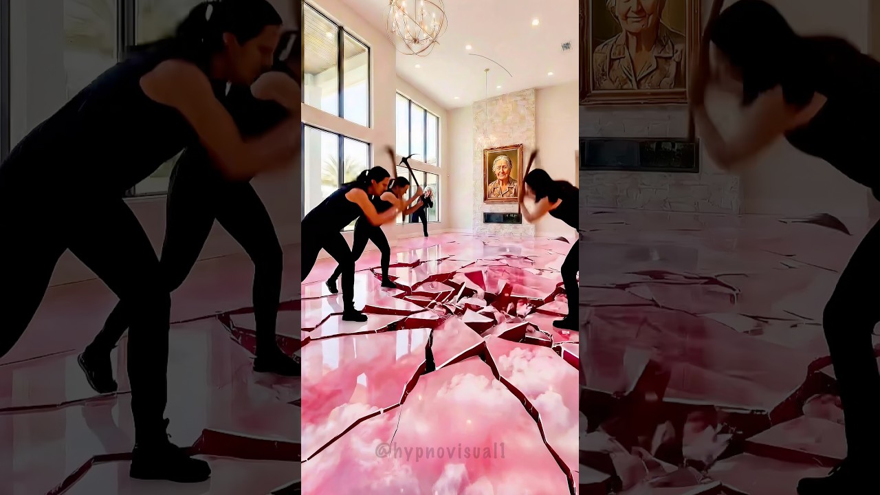 THIS FLOOR IS INSANE 😱 Pink Ice Epoxy Floor