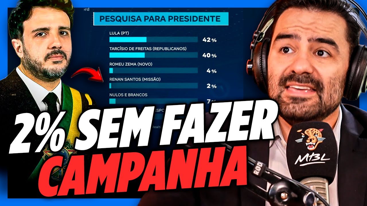 RENAN SANTOS PONTUA EM PESQUISA ELEITORAL PARA PRESIDENTE EM 2026 | Cortes do 
