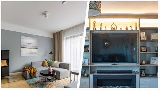 75 Bamboo Floor Living Space With A Hanging Fireplace Design Ideas Youll Love