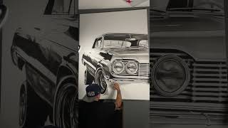 1964 IMPALA LOWRIDER REALISTIC DRAWING #impala #impalalowrider #lowrider #lowriders #1964impala #art