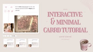 interactive & minimal carrd tutorial!　⁺　© crdais