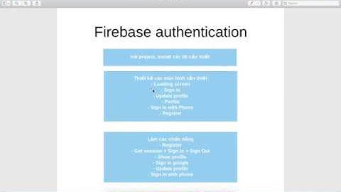Introducing Firebase Authentication [Xác thực người dùng bằng firebase - Giới thiệu]