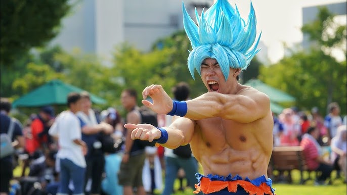 Hilarious Dragon Ball Cosplay Taps into Super Saiyan Blue Goku on