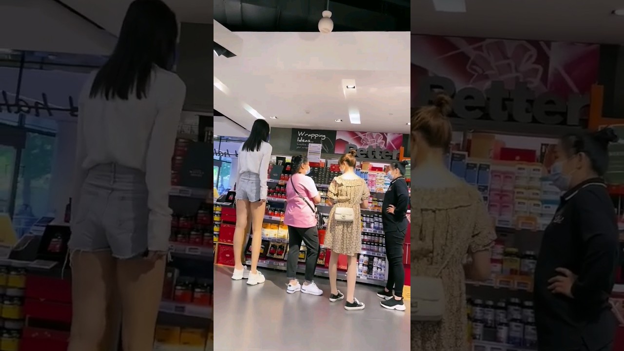 Super Tall Girl Sexy Long Legs 😱😍 asian, 