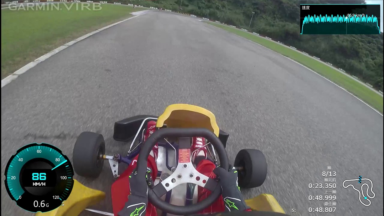 2017/10/04 沙井極速賽車場 100cc 第二次體驗 best lap 48.7s