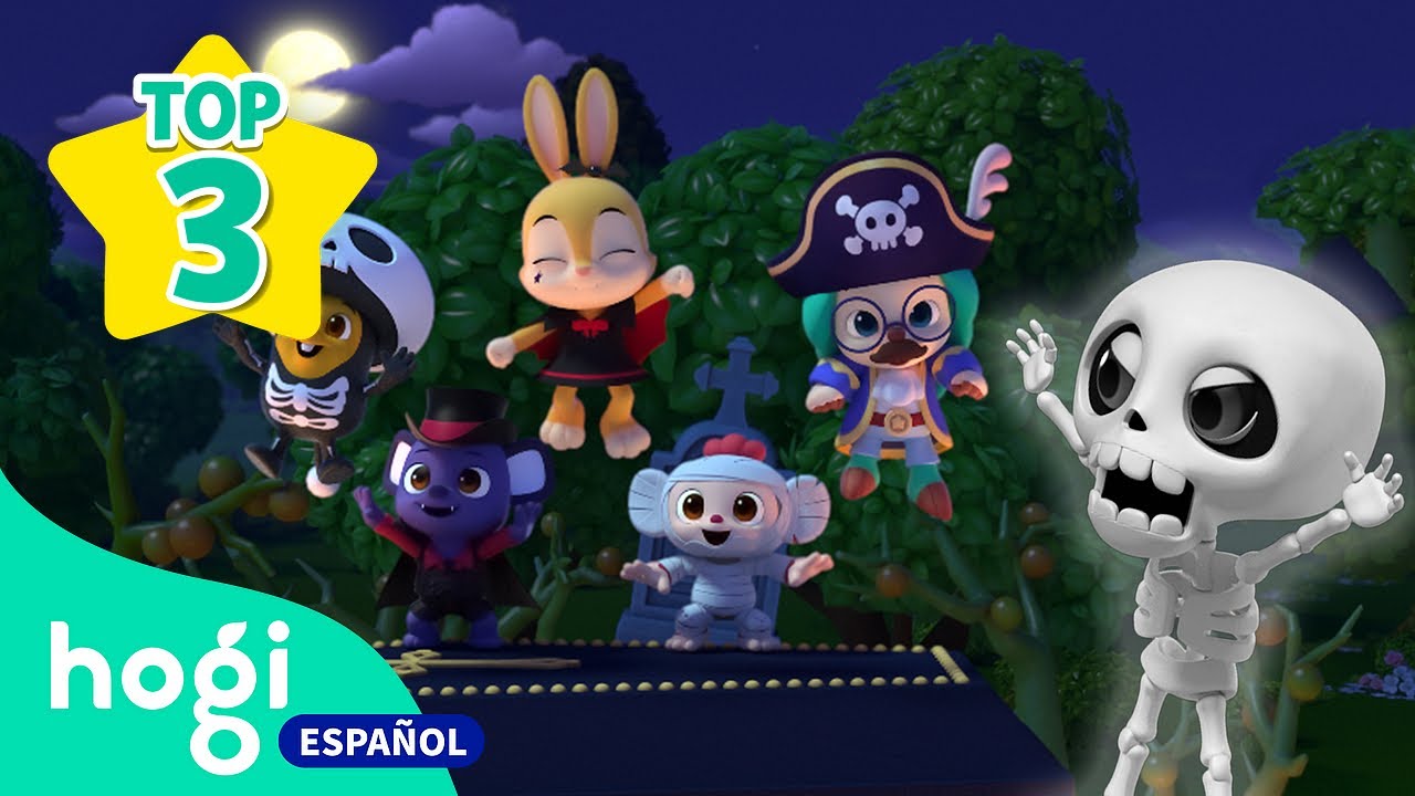 [🎃 TOP 3] los Esqueletos de Halloween y el Tobogán + Cinco Monstruos + Chumbala｜Hogi Halloween