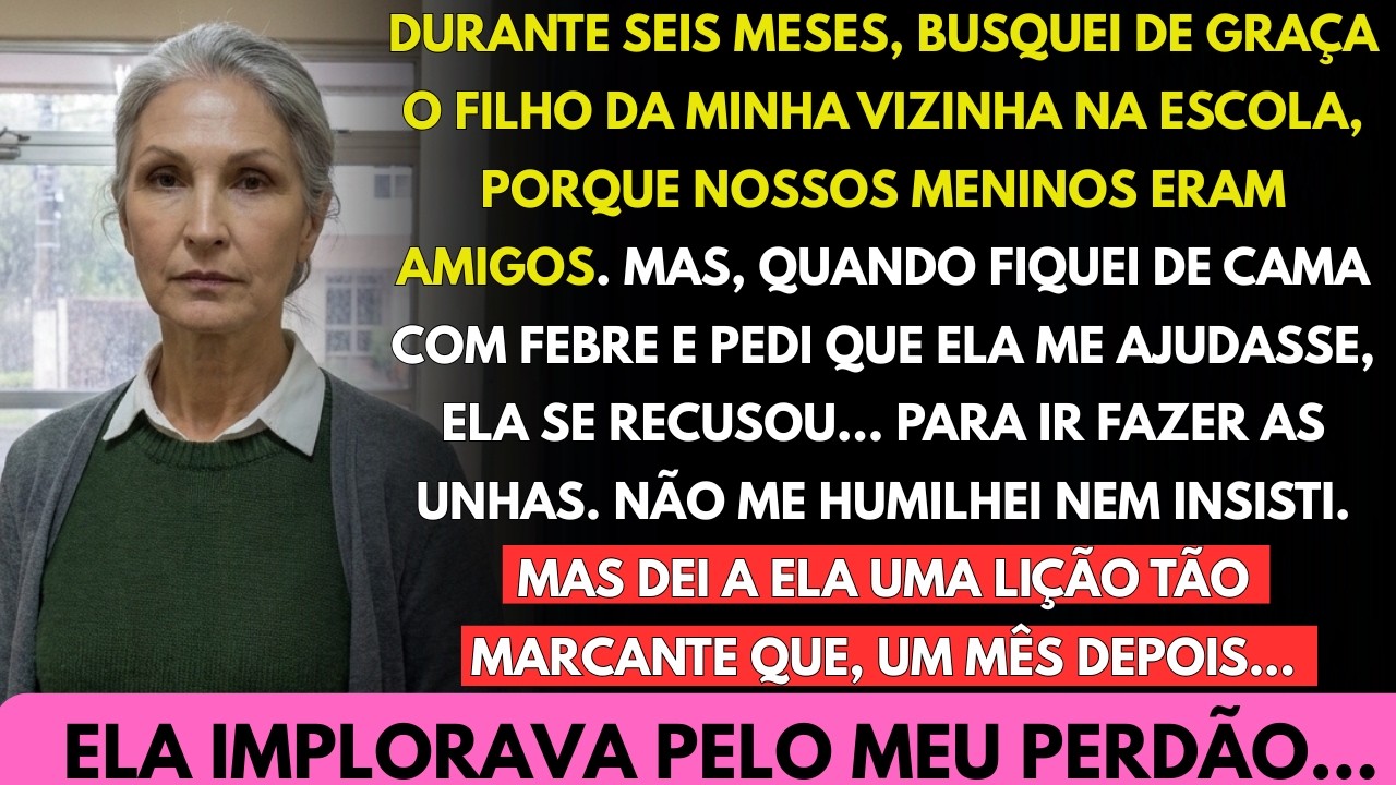 Foi numa tarde de agosto, com 39 graus de febre, que ouvi a frase que mudou a minha vida. Eu tinha acabado de ligar para a minha vizinha, pedindo pela primeira vez em seis meses que buscasse o...