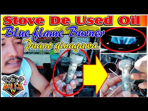 How to make Blue flame burner. Stove de used oil burner @DyIYTV - YouTube