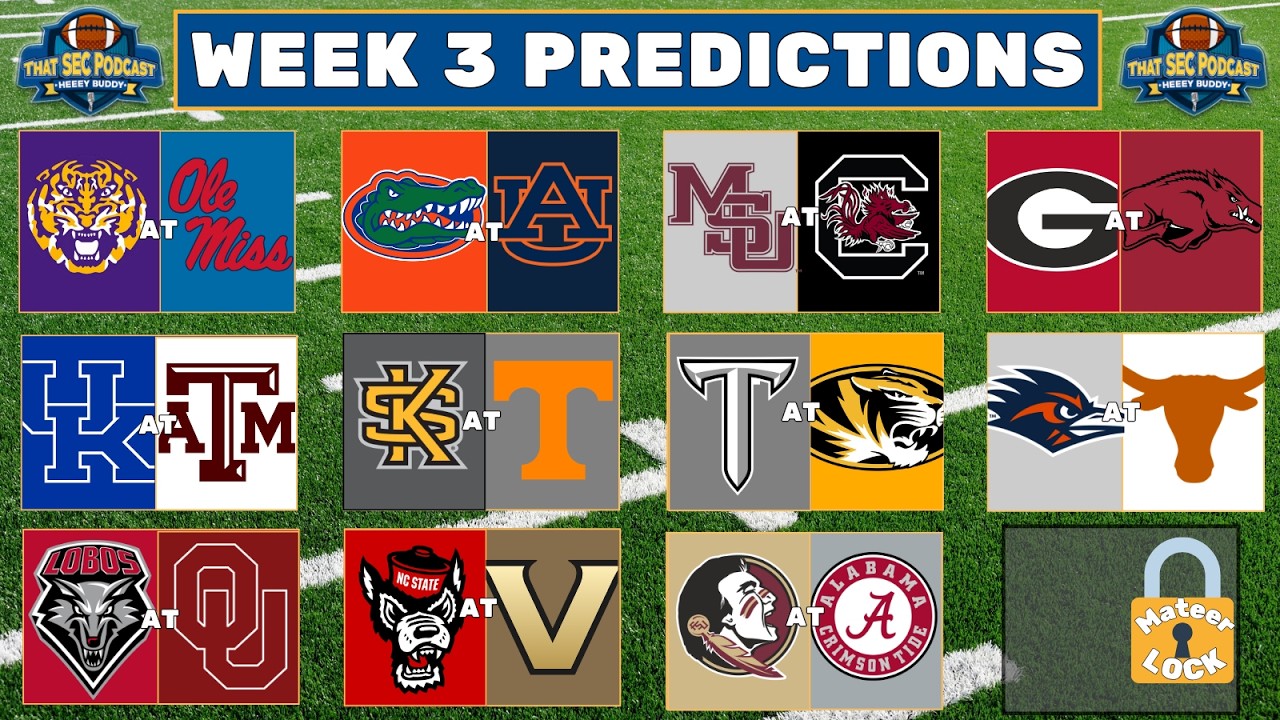 SEC Predictions & Bets! LSU at Ole Miss, Miss St at Carolina, Florida at Auburn