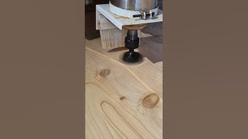 CNC Machine Surfacing a Lovely Macrocarpa Slab - Live Edge Table