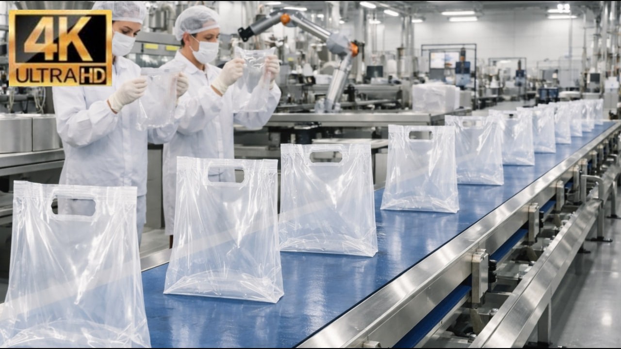 Как делают пластиковые пакеты. Полный цикл производства.