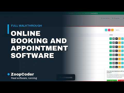 Demo of Online Booking and Appointment Software