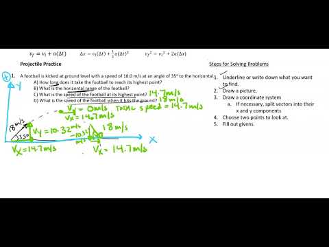 2d projectile motion problems