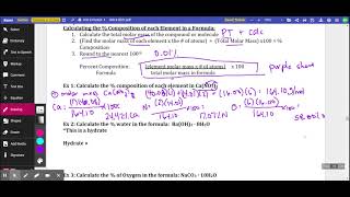 Unit 6, Percent Composition Notes