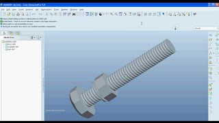 Bolt And Nut Assembly Using Creo Pro E)