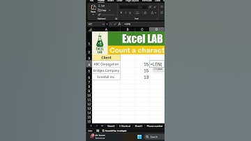 Count Characters in Excel with ONE Formula! 🔢📊#ExcelShorts #LENfunction #CountCharacters