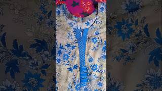 round V neck with placket design. anchor thread designing