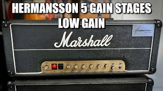 Hermansson 5 gain stages rebuild in a Marshall 1992 JMP from 1983 - Low gain