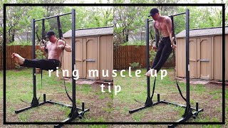 Muscle Up on Rings - quick tip
