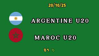 L'argentine u20 vs MAROC  U20  FINALE COUPE DU MONDE U20 CHILE 2025