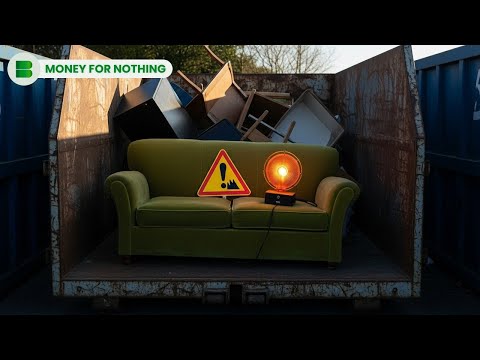 Road Lamp and 70s Green Sofa Rescued from Skip | Money For Nothing