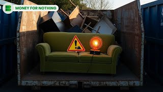 Road Lamp and 70s Green Sofa Rescued from Skip | Money For Nothing