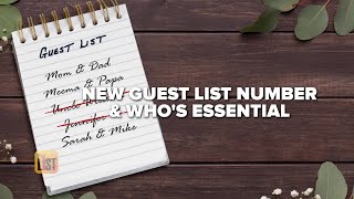 How to Cut Your Wedding Guest List After Save the Dates Have Gone Out