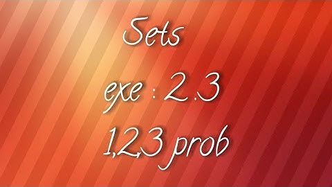 A.P. 10th class maths Sets - exercise 2.3