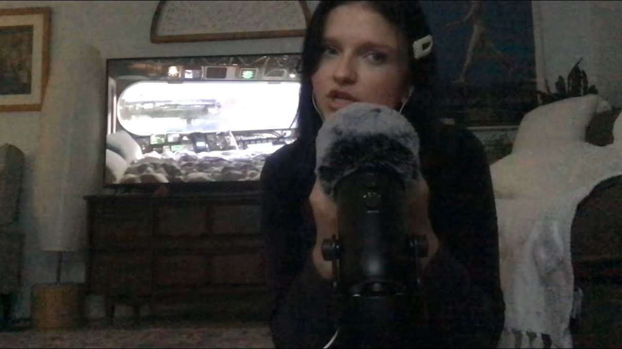 ASMR- whispering and gum chewing 