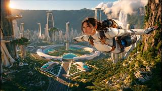 1 Hour Inside an Ancient Volcano ๐ Hidden Futuristic City & Sci-Fi Ambient Music | Year 3700