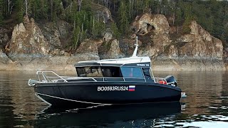 картинка: VOYAGER 700. РЫБАЛКА в СИБИРИ это НЕ ПО ПЛЯЖУ кататься )) ТЕСТ ВОЛЖАНКИ CABIN  во ЛЬДАХ.