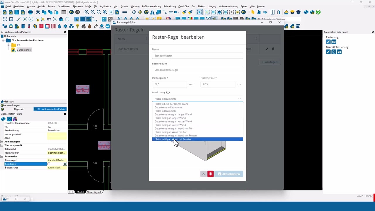 NeuesIN zur Version 18-2 - 02 - Automatisches Platzieren - Raster
