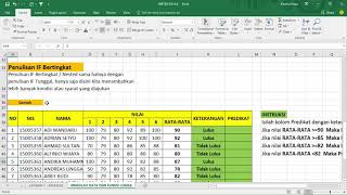 MENGOLAH DATA MENGGUNAKAN FUNGSI LOGIKA DALAM EXCEL