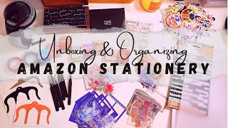 Unboxing and Organizing Amazon Stationery | Stationery Haul | ASMR