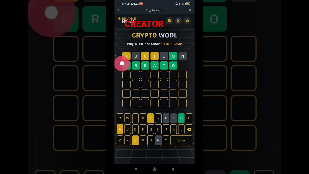 NEW BINANCE WODL 6 LETTER CHALLENGE Share $10,000 BUSD Token: Theme- NFT 